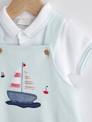 Blue Boat Baby Jersey Dungarees and Bodysuit Set (0mths-2yrs) - Image 4 of 7