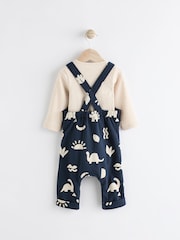 Marineblau/Dinosaurier - Set aus Latzhose und Body für Babys (0 Monate bis 2 Jahre) - Bild 3 von 9