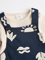 Marineblau/Dinosaurier - Set aus Latzhose und Body für Babys (0 Monate bis 2 Jahre) - Bild 5 von 9