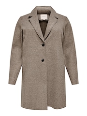 ONLY Curve Brown Tailored Coat - Image 1 of 2