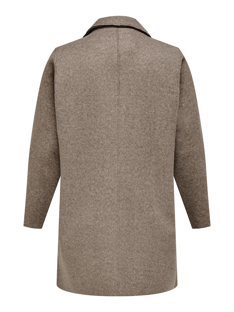 ONLY Curve Brown Tailored Coat - Image 2 of 2