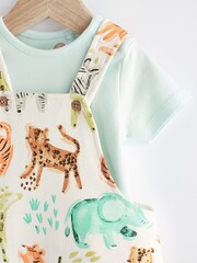 Fluro Safari Baby Jersey Dungarees and Bodysuit Set (0mths-2yrs) - Image 5 of 10