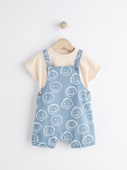 Denim Happy Face - Set aus Latzhose und Body für Babys (0 M.–2 J.) - Bild 1 von 9