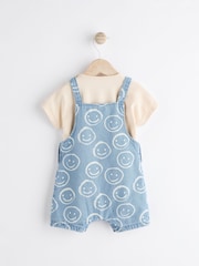 Denim Happy Face - Set aus Latzhose und Body für Babys (0 M.–2 J.) - Bild 2 von 9