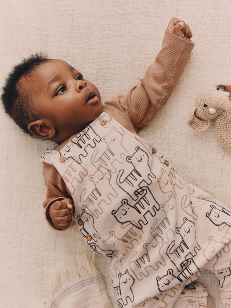 Neutral, Tiger - Set aus Latzhose und Body für Babys (0 Monate bis 2 Jahre) - Bild 1 von 13 Neutral, Tiger - Set aus Latzhose und Body für Babys (0 Monate bis 2 Jahre) - Bild 1 von 13