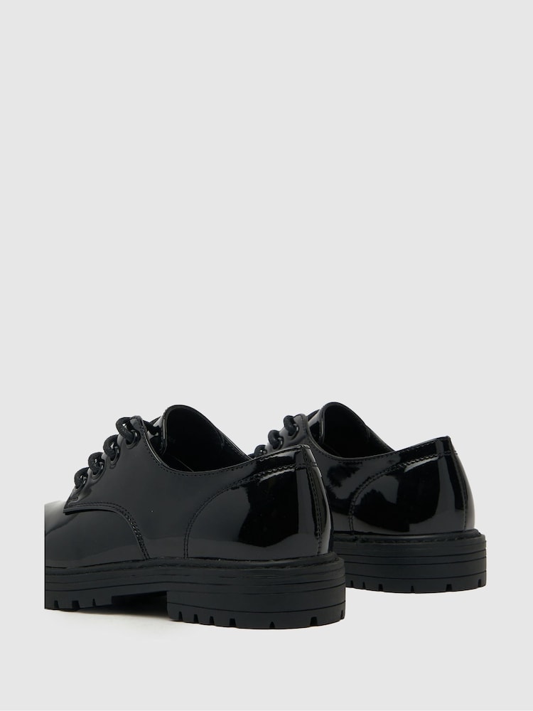 Schuh Black Lychee Lace Shoes - Image 4 of 4 Schuh Black Lychee Lace Shoes - Image 4 of 4