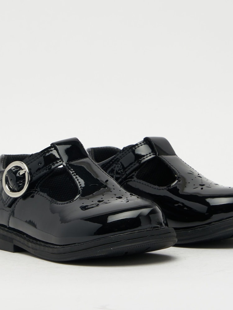 Schwarz - Schuh – Lake – Kleinkinderschuhe mit T-Steg - Bild 2 von 4