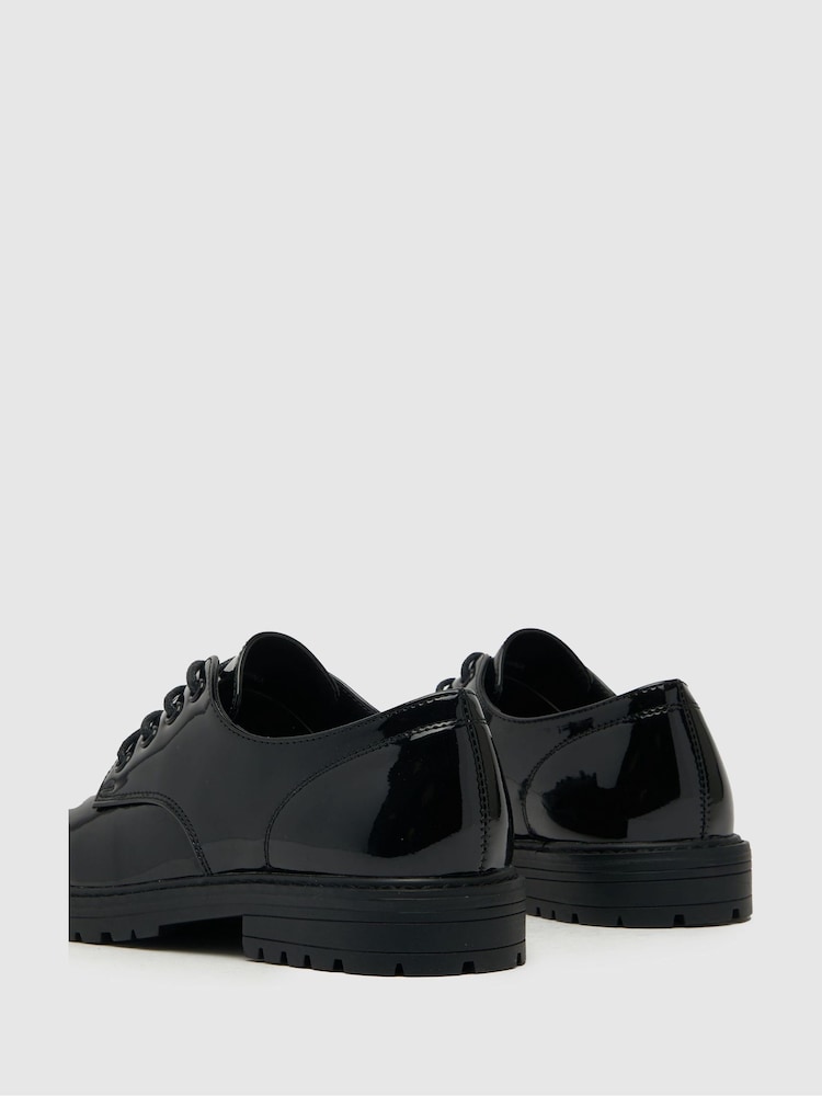 Schuh Black Lychee Lace Shoes - Image 4 of 4