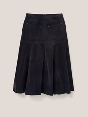 White Stuff Quinn Organic Cord Black Skirt - Image 7 of 8