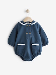 Navy Blue Sailor Baby Romper And Socks Set (0mths-2yrs) - Image 2 of 11