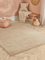 Natural Cosy Washable Shaggy Rug - Image 1 of 6