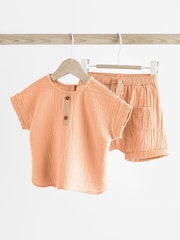 Orange Baby 100% Cotton Top And Shorts Set (0mths-3yrs) - Image 1 of 8