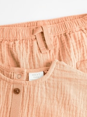 Orange Baby 100% Cotton Top And Shorts Set (0mths-3yrs) - Image 4 of 8