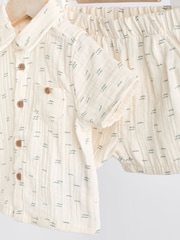 White/Blue 100% Cotton Top And Shorts Set (0mths-2yrs) - Image 10 of 13