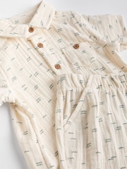 White/Blue 100% Cotton Top And Shorts Set (0mths-2yrs) - Image 11 of 13