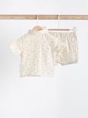 White/Blue 100% Cotton Top And Shorts Set (0mths-2yrs) - Image 6 of 13