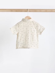 White/Blue 100% Cotton Top And Shorts Set (0mths-2yrs) - Image 8 of 13