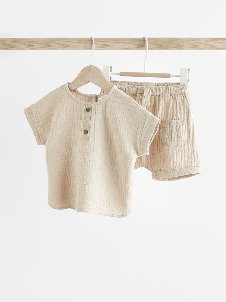 Neutral Baby Top And Shorts Set (0mths-3yrs) - Image 1 of 8