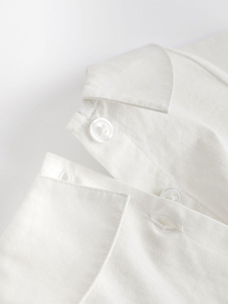 Grey/White Baby Woven Smart Top and Shorts Set (0mths-2yrs) - Image 10 of 10