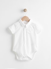 Navy Blue Baby 100% Cotton Shirt Body Shorts and Braces 4 Piece Set (0mths-2yrs) - Image 3 of 8