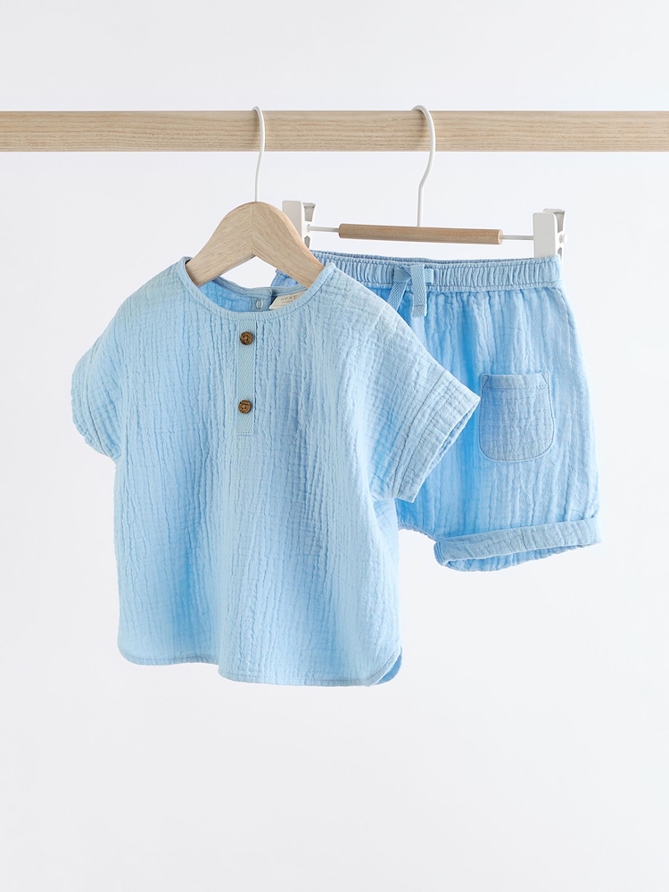 Blue Baby Top And Shorts Set (0mths-3yrs) - Image 1 of 9