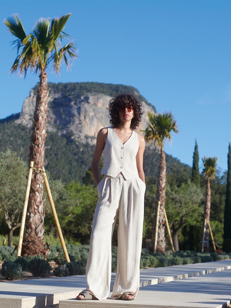 Nobodys Child Cream Mel Tailored Trousers - Image 1 of 6