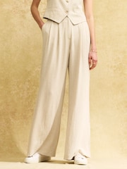 Nobodys Child Cream Mel Tailored Trousers - Image 2 of 6