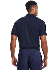 Under Armour Navy Blue/Grey Golf Performance 3.0 Polo Shirt - Image 2 of 5