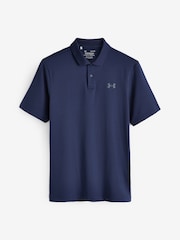 Under Armour Navy Blue/Grey Golf Performance 3.0 Polo Shirt - Image 5 of 5