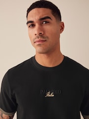 Black Black Textured T-Shirt - Image 1 of 9