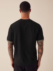 Black Black Textured T-Shirt - Image 4 of 9