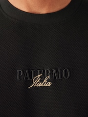 Black Black Textured T-Shirt - Image 5 of 9