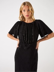 Ro&zo Honor Schräg geschnittenes Jacquard-Midikleid - Bild 3 von 4