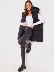 In The Style Black Jac Jossa Cinched Waist Gilet - Image 3 of 5