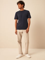 Navy Textured T-Shirt - Image 2 of 9