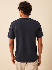 Navy Textured T-Shirt - Image 5 of 9