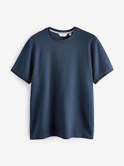 Navy Textured T-Shirt - Image 8 of 9