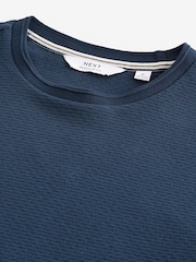 Navy Textured T-Shirt - Image 9 of 9