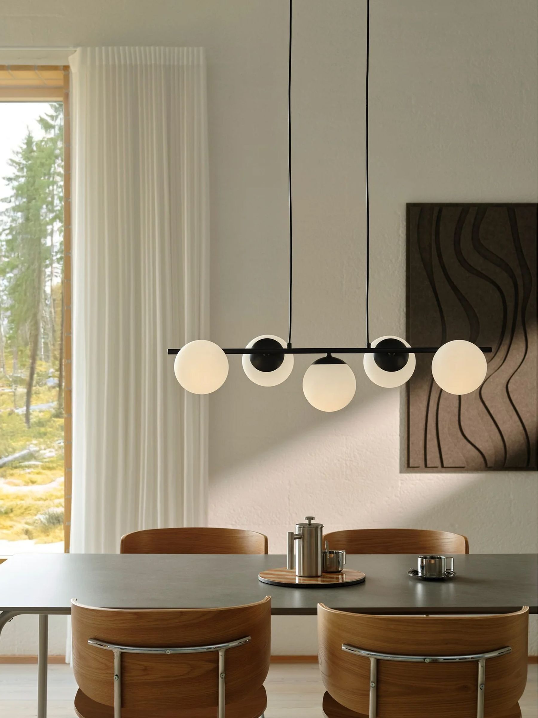B&Q -  Lilly Indoor Pendant Light Black Metal E14 Hand Blown GlassMains PoweredIp20 - Image 3