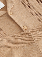 Neutral Knitted Baby Shirt And Shorts Set (0mths-2yrs) - Image 6 of 6
