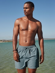 Slate Blue Palm Logo Essential Swim Shorts - Image 1 of 10