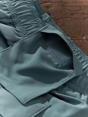 Slate Blue Palm Logo Essential Swim Shorts - Image 10 of 10