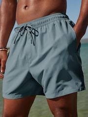 Slate Blue Palm Logo Essential Swim Shorts - Image 4 of 10