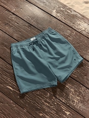 Slate Blue Palm Logo Essential Swim Shorts - Image 5 of 10
