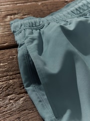 Slate Blue Palm Logo Essential Swim Shorts - Image 7 of 10