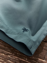 Slate Blue Palm Logo Essential Swim Shorts - Image 8 of 10