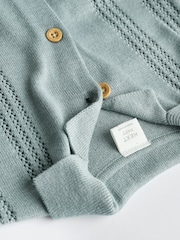 Blue Knitted Baby Shirt And Shorts Set (0mths-2yrs) - Image 8 of 10
