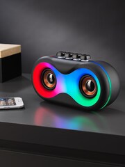 MenKind Black Retro Light Up Wireless Speaker - Image 1 of 5
