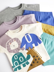 Purple/Blue Baby T-Shirts And Shorts 3 Pack - Image 4 of 7