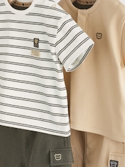 Monochrome Baby T-Shirts And Shorts Set 2 Pack - Image 6 of 10